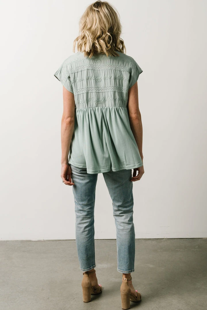 IL Lindley Embroidery Top | Dusty Sage 5 IL Lindley Embroidery Top | Dusty Sage