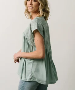IL Lindley Embroidery Top | Dusty Sage 10 IL Lindley Embroidery Top | Dusty Sage