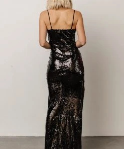 RR Linz Sequin Maxi Dress | Black Dresses 9 RR Linz Sequin Maxi Dress | Black Dresses