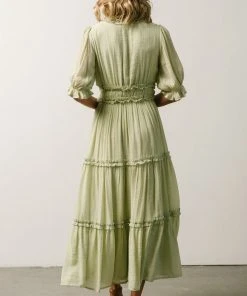 FT Dresses Lonnie Tiered Midi Dress | Light Green 9 FT Dresses Lonnie Tiered Midi Dress | Light Green