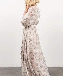 BB Custom Dresses Luca Jacquard Kimono Maxi Dress | Sage