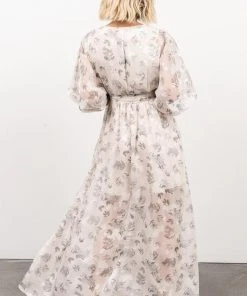 BB Custom Dresses Luca Jacquard Kimono Maxi Dress | Sage