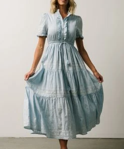 IL Lucy Button Front Midi Dress | Powder Blue Dresses 13 IL Lucy Button Front Midi Dress | Powder Blue Dresses