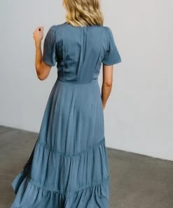 POL Lumi Tiered Maxi Dress | Slate