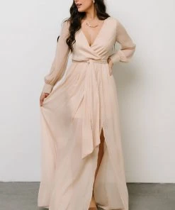 RR Dresses Luna Sparkle Maxi Dress | Champagne