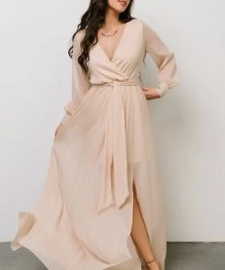 RR Dresses Luna Sparkle Maxi Dress | Champagne