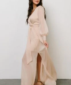 RR Dresses Luna Sparkle Maxi Dress | Champagne