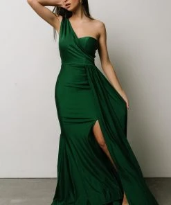 RR Dresses Lux One Shoulder Gown | Green 21 RR Dresses Lux One Shoulder Gown | Green