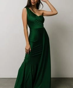 RR Dresses Lux One Shoulder Gown | Green 22 RR Dresses Lux One Shoulder Gown | Green