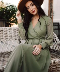 RR Lydia Maxi Dress | Dusty Olive Dresses