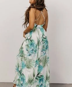 RR Dresses Lyla V Neck Maxi Dress | Green Multi Print