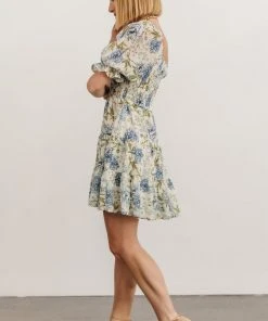 FT Dresses Mackenzie Short Dress | Blue Floral