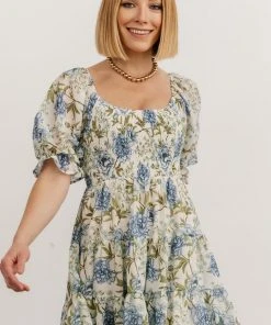 FT Dresses Mackenzie Short Dress | Blue Floral
