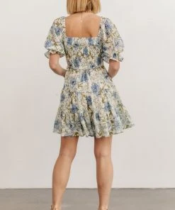 FT Dresses Mackenzie Short Dress | Blue Floral