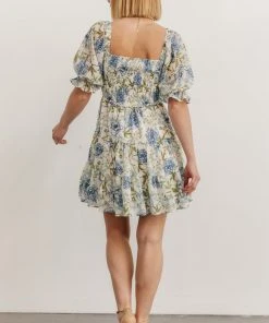 FT Dresses Mackenzie Short Dress | Blue Floral