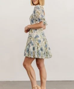 FT Dresses Mackenzie Short Dress | Blue Floral