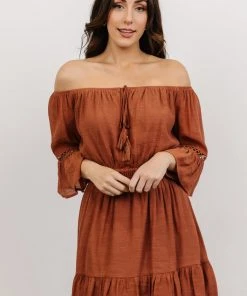 Dresses Magnolia Off Shoulder Mini Dress | Terracotta