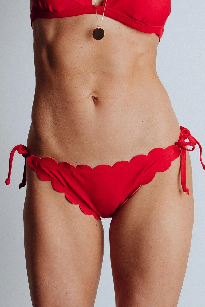 BJB Maldives Scalloped Bikini Bottom | Red BJB Maldives Scalloped Bikini Bottom | Red
