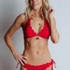 BJB Maldives Scalloped Bikini Bottom | Red