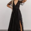 BB Custom Marseille Embossed Maxi Dress | Black