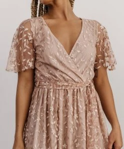 BB Custom Marseille Embossed Maxi Dress | Champagne Dresses