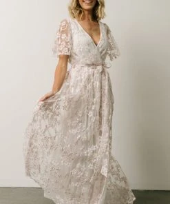 BB Custom Marseille Embossed Maxi Dress | Cherry Blossom Dresses