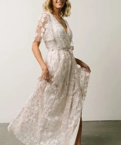 BB Custom Marseille Embossed Maxi Dress | Cherry Blossom Dresses