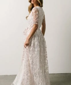 BB Custom Marseille Embossed Maxi Dress | Cherry Blossom Dresses