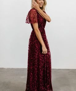 BB Custom Marseille Embossed Maxi Dress | Mulberry Dresses