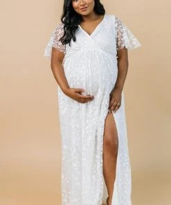 BB Custom Marseille Embossed Maxi Dress | White Dresses