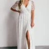BB Custom Marseille Embossed Maxi Dress | White Dresses