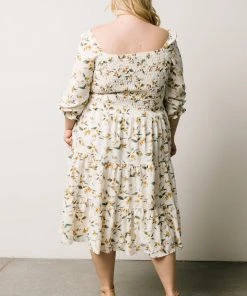 BB Custom Dresses Marta Smocked Midi Dress | Golden Floral