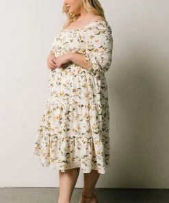 BB Custom Dresses Marta Smocked Midi Dress | Golden Floral
