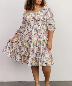 BB Custom Dresses Marta Smocked Midi Dress | Multi Floral