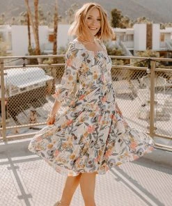 BB Custom Dresses Marta Smocked Midi Dress | Multi Floral