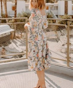 BB Custom Dresses Marta Smocked Midi Dress | Multi Floral