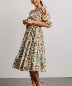 BB Custom Marta Smocked Midi Dress | Summer Floral Dresses