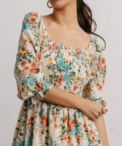 BB Custom Marta Smocked Midi Dress | Summer Floral Dresses