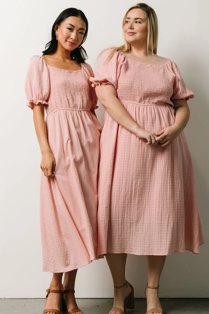 HAY Martha Smocked Midi Dress | Dusty Pink Dresses 16 HAY Martha Smocked Midi Dress | Dusty Pink Dresses
