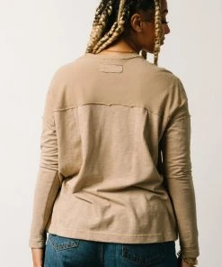 IL Mary Long Sleeve Pocket Top | Sand Tops