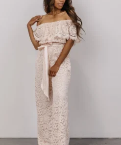 RR Maryn Lace Jumpsuit | Blush