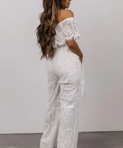 RR Maryn Lace Jumpsuit | Off White