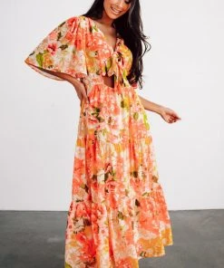 FT Matilda Tiered Maxi Dress | Red Floral Dresses