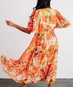 FT Matilda Tiered Maxi Dress | Red Floral Dresses