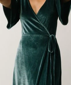 BB Custom Meghan Velvet Wrap Maxi Dress | Persian Blue