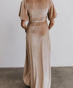 BB Custom Dresses Meghan Velvet Wrap Maxi Dress | Shell