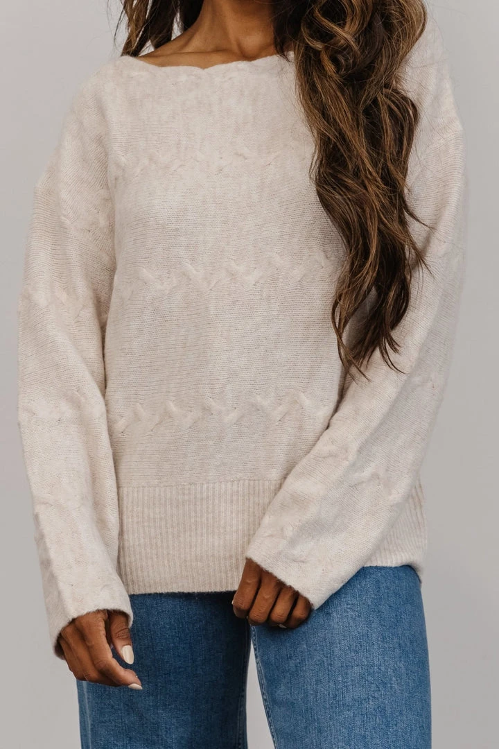 GIL Tops Meline Sweater | Light Beige 2 GIL Tops Meline Sweater | Light Beige
