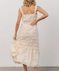 FT Dresses Melody Swiss Dot Midi Dress | Vintage Cream 10 FT Dresses Melody Swiss Dot Midi Dress | Vintage Cream