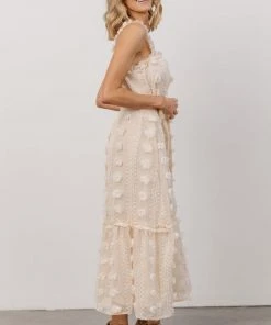 FT Dresses Melody Swiss Dot Midi Dress | Vintage Cream 12 FT Dresses Melody Swiss Dot Midi Dress | Vintage Cream