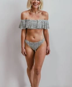 Menton Stripe Bikini Bottom